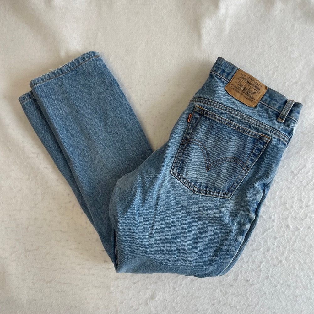 Levi's Jeans Mens 32 Blue Vintage Orange Tab Straight Leg Distressed